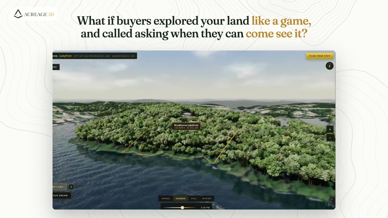 The opening of the Acreage3D Zoom waiting-room video